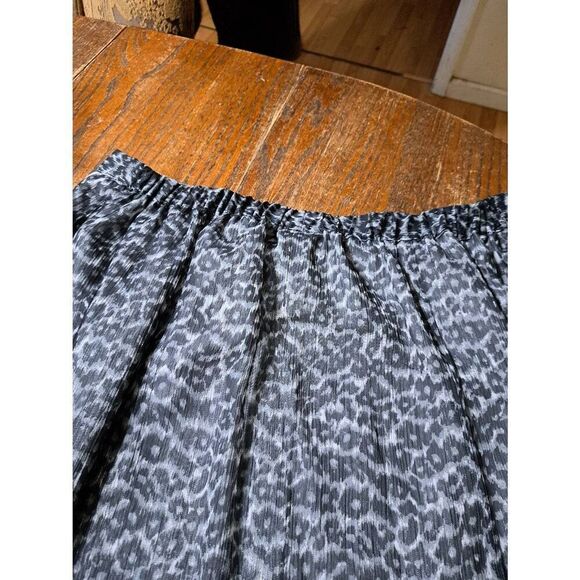 XXL Jaclyn Smith Black Grey Silver Metallic Lined Midi Skirt Rear Elastic Waist - Picture 5 of 5